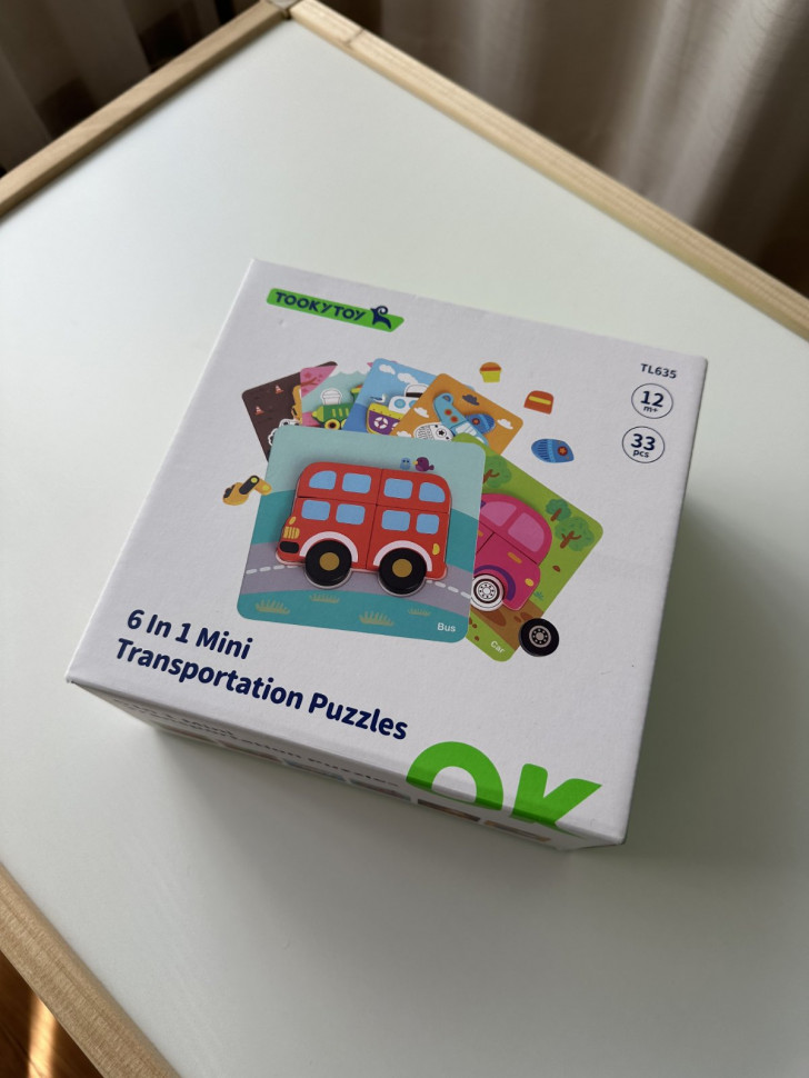 Пазли "мої перші пазли транспорт" 6 в 1 Tooky toy TL635