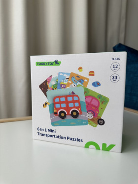 Пазли &quot;мої перші пазли транспорт&quot; 6 в 1 Tooky toy TL635