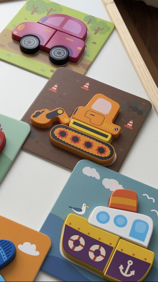 Пазли "мої перші пазли транспорт" 6 в 1 Tooky toy TL635