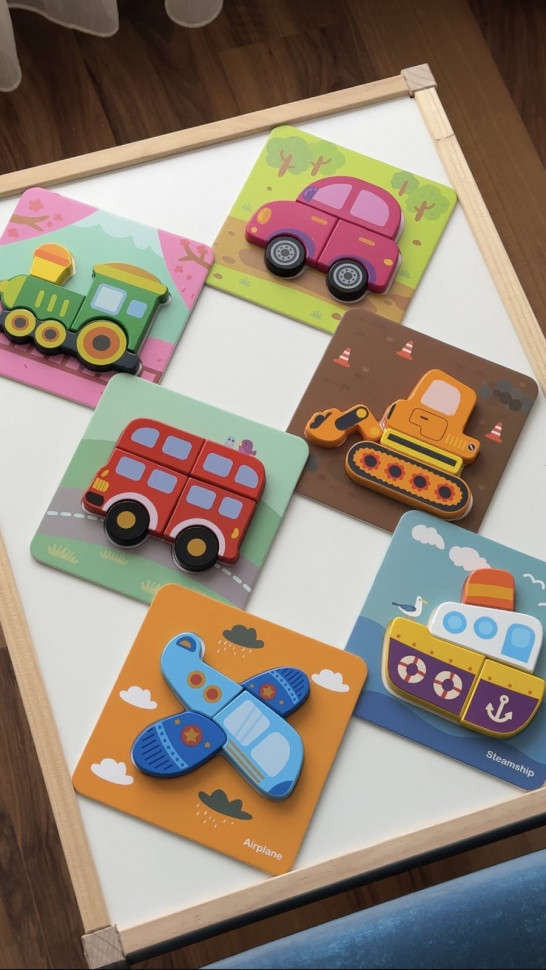 Пазли "мої перші пазли транспорт" 6 в 1 Tooky toy TL635