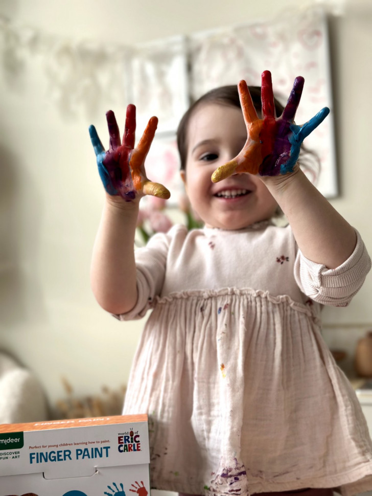 Пальчикові фарби mideer 8 кольорів