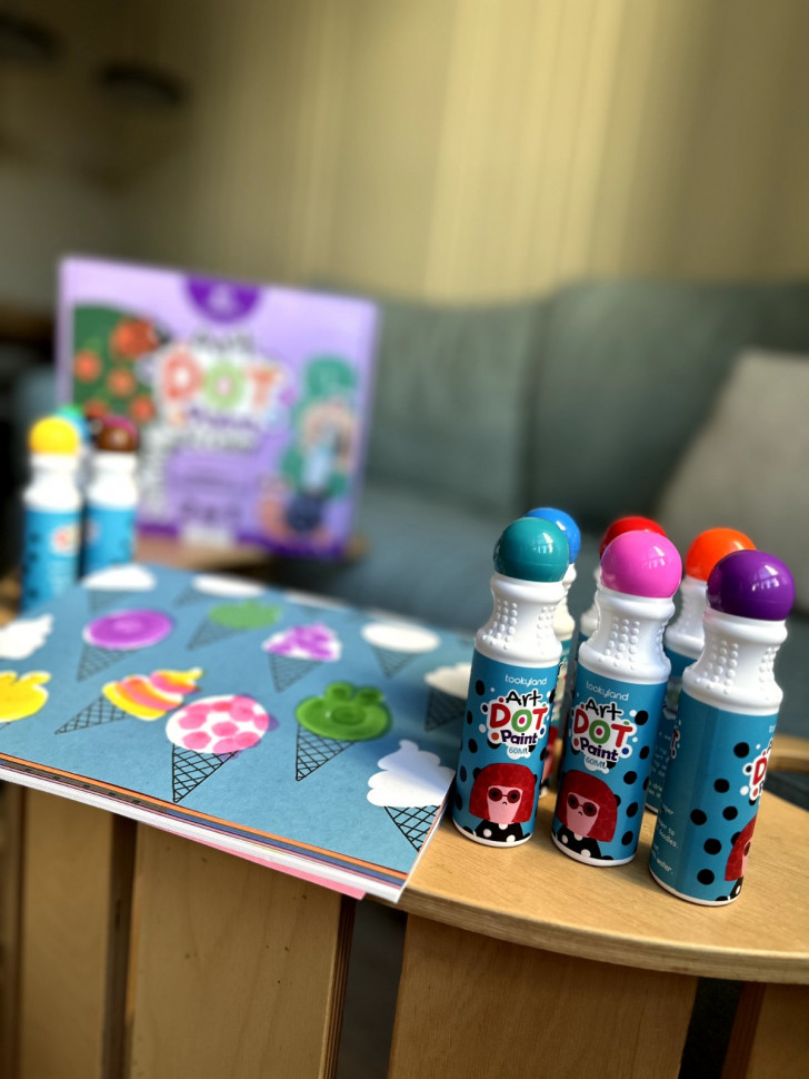 Крапкові маркери на 12 кольорів Tookyland з альбомом 