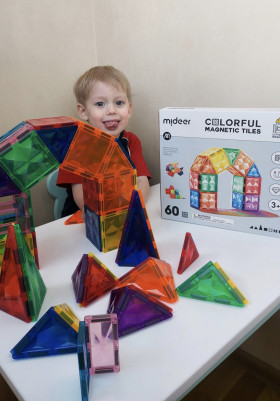 Магнітний конструктор на 60 деталей від mideer