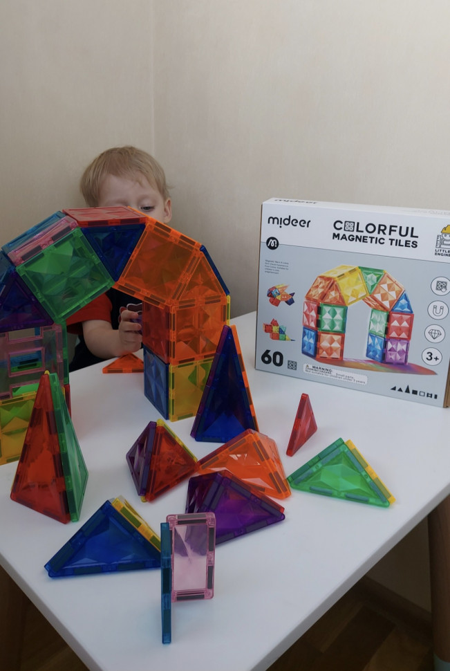 Магнітний конструктор на 60 деталей від mideer