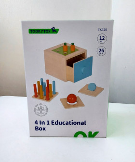 Розвиваючий бокс 4 в 1 для малюків від Tooky toy TK320