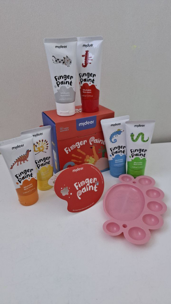 Пальчикові фарби на 6 кольорів mideer md4165