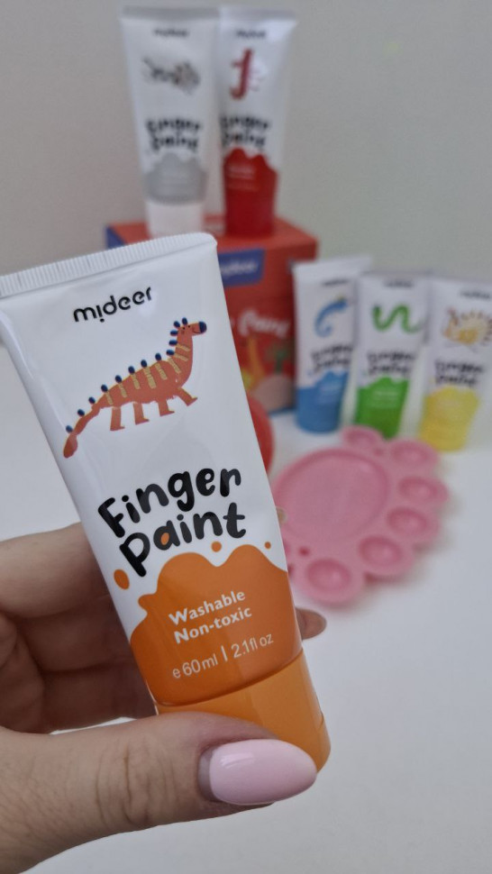 Пальчикові фарби на 6 кольорів mideer md4165