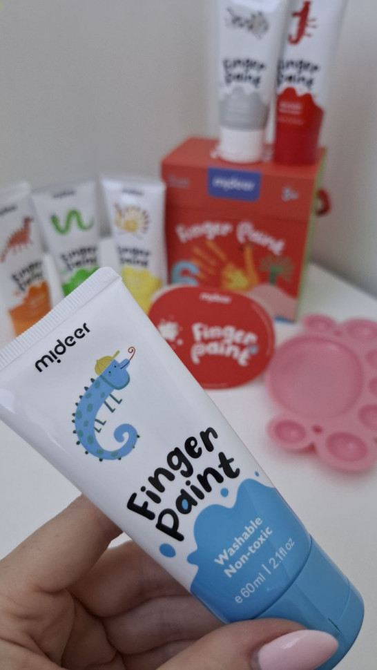 Пальчикові фарби на 6 кольорів mideer md4165
