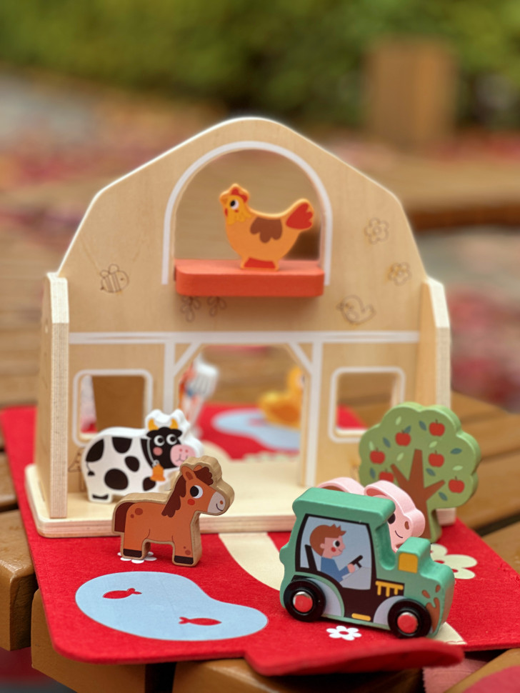 Фетровий чемоданчик Ферма від Tooky toy TP518