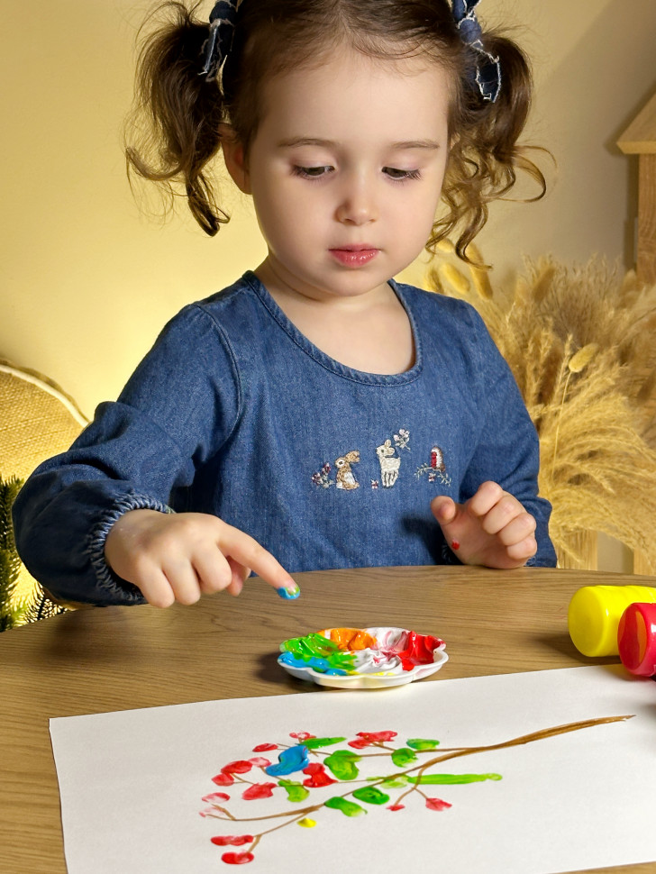 Пальчикові фарби mideer 6 кольорів md4165