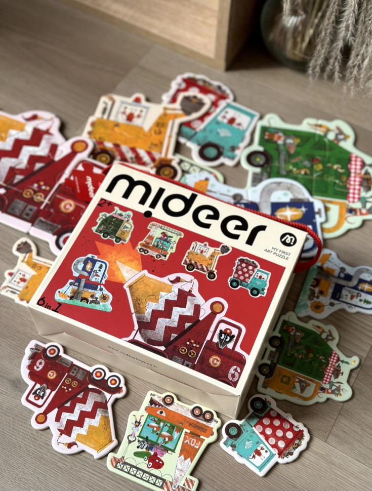 Пазли для найменших " Будівельні машини" від mideer , md1459