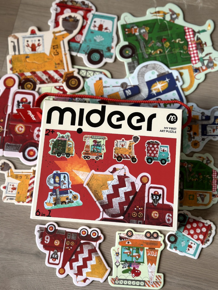 Пазли для найменших " Будівельні машини" від mideer , md1459