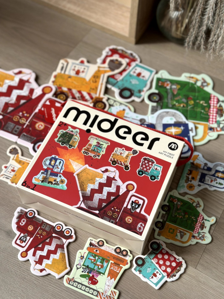Пазли для найменших " Будівельні машини" від mideer , md1459