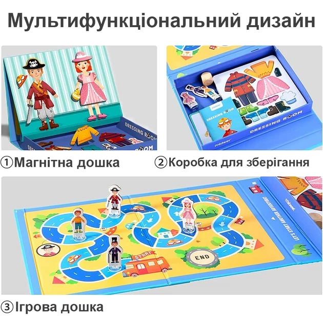 Магнітна книга гардероб/професії від mideer , md1039