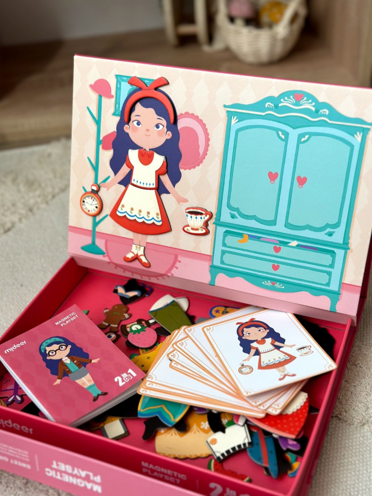 Магнітна книга "Дівчатка" 2 в 1 від mideer , MD3233