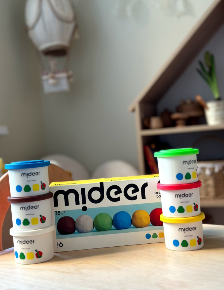 М'яке та еластичне тісто від mideer на 6 кольорів , md1500