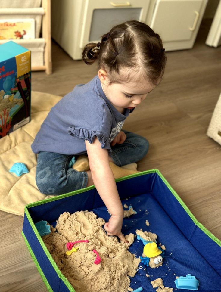 ПРЕМІУМ Набір кінетичного піску від Tookyland, пісочниця вдома