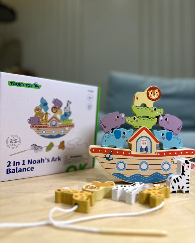 Балансир+шнурівка 2 в 1 "Ноев ковчег" від Tooky toy , TP104