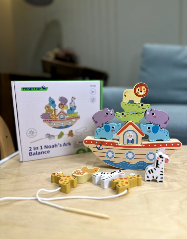 Балансир+шнурівка 2 в 1 "Ноев ковчег" від Tooky toy , TP104