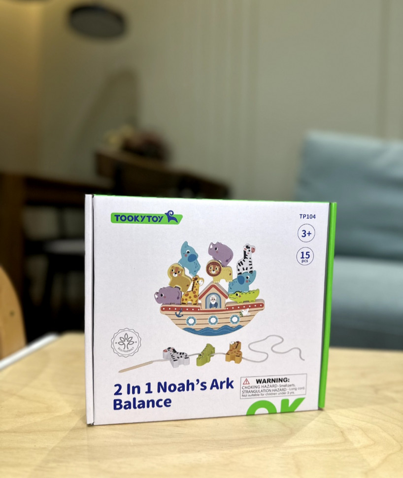 Балансир+шнурівка 2 в 1 "Ноев ковчег" від Tooky toy , TP104