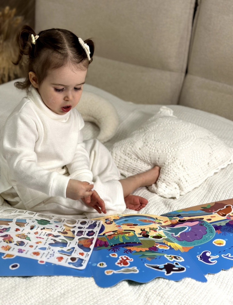 Багаторазові наліпки морські мешканці від mideer, ct2316